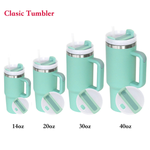 स्ट्रॉ और हैंडल के साथ दूसरी सीरीज 40 आउंस इंसुलेटेड टम्बलर