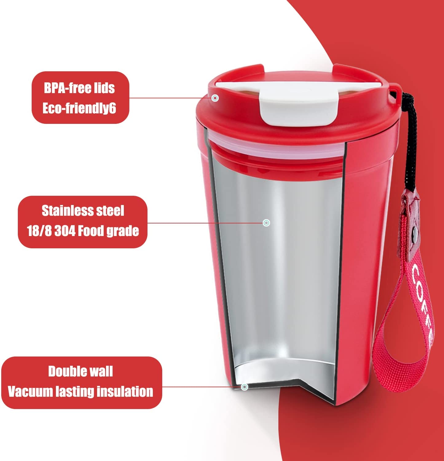 जिम गर्म स्टेनलेस स्टील अनुकूलित अछूता कप वितरक रखें