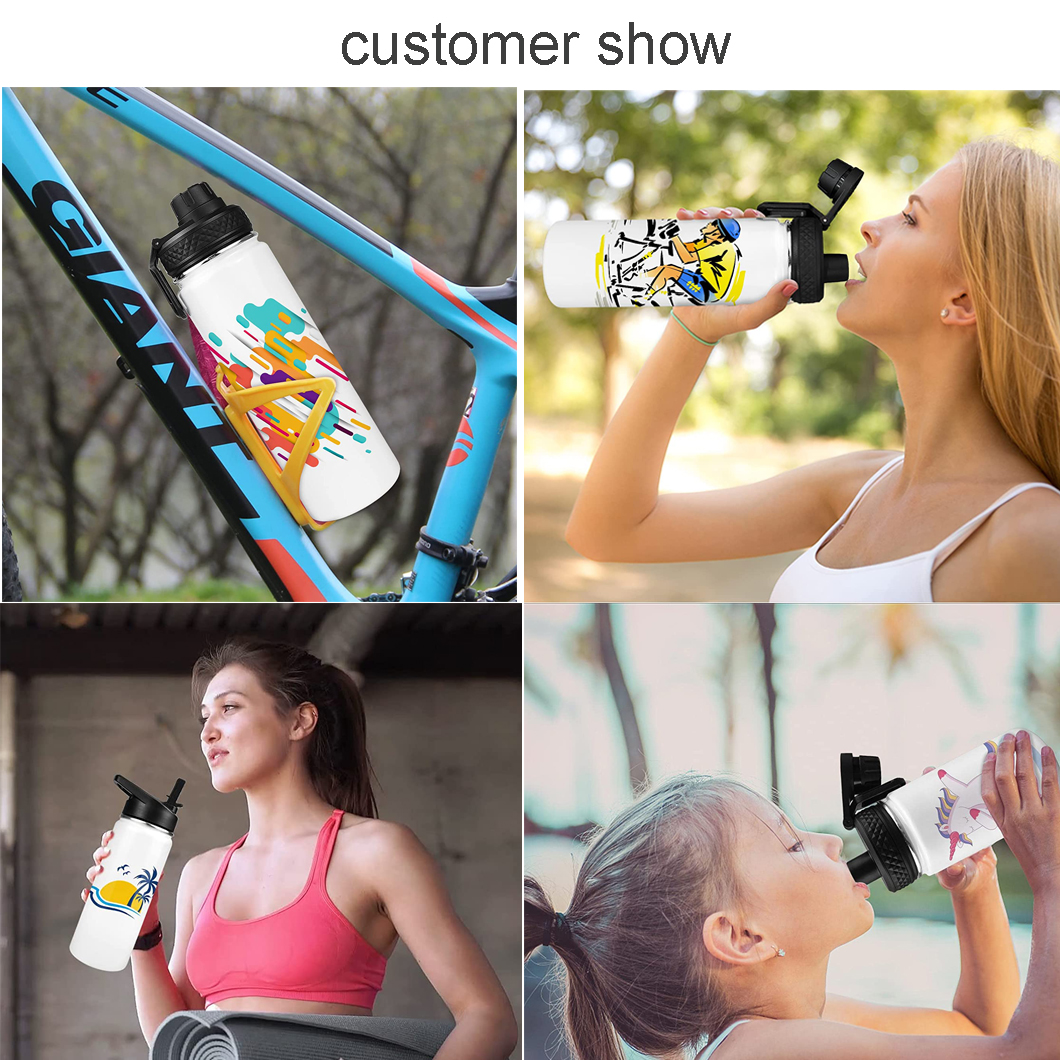 DIY अनुकूलित उपहार उच्च बनाने की क्रिया धातु अछूता पानी की बोतल 