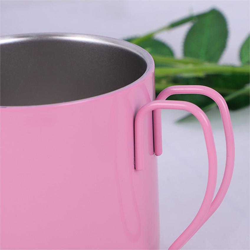 आसान कैरी स्ट्रॉन्ग मेटल आउटडोर हाइकिंग कैम्पिंग मग विथ हैंडल 