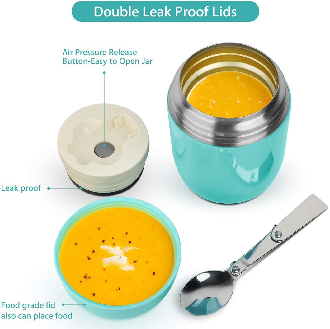 स्टेनलेस स्टील वैक्यूम इंसुलेटेड किड्स फूड जार निर्माता 