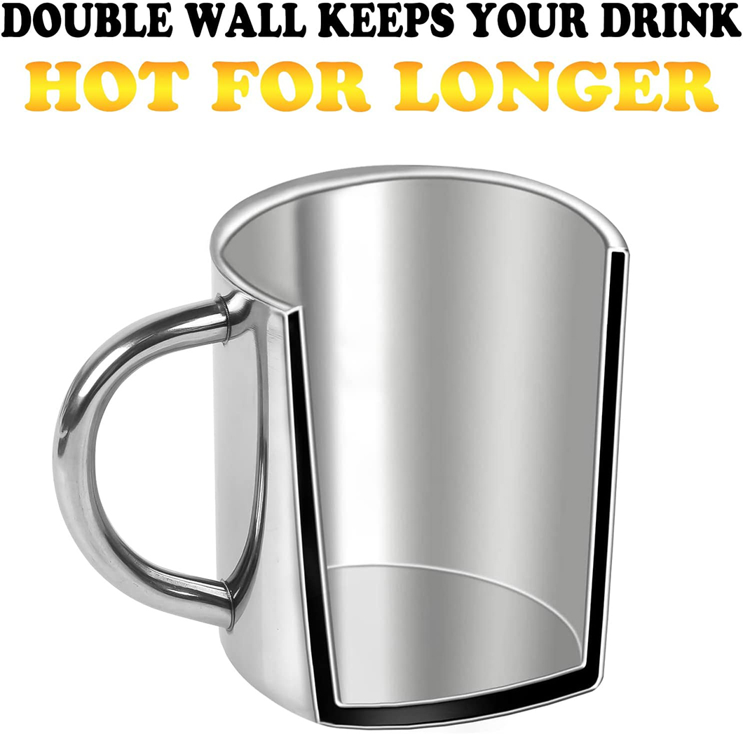 प्रमोशन के लिए थोक सस्ते स्टेनलेस स्टील कॉफी कप मग 