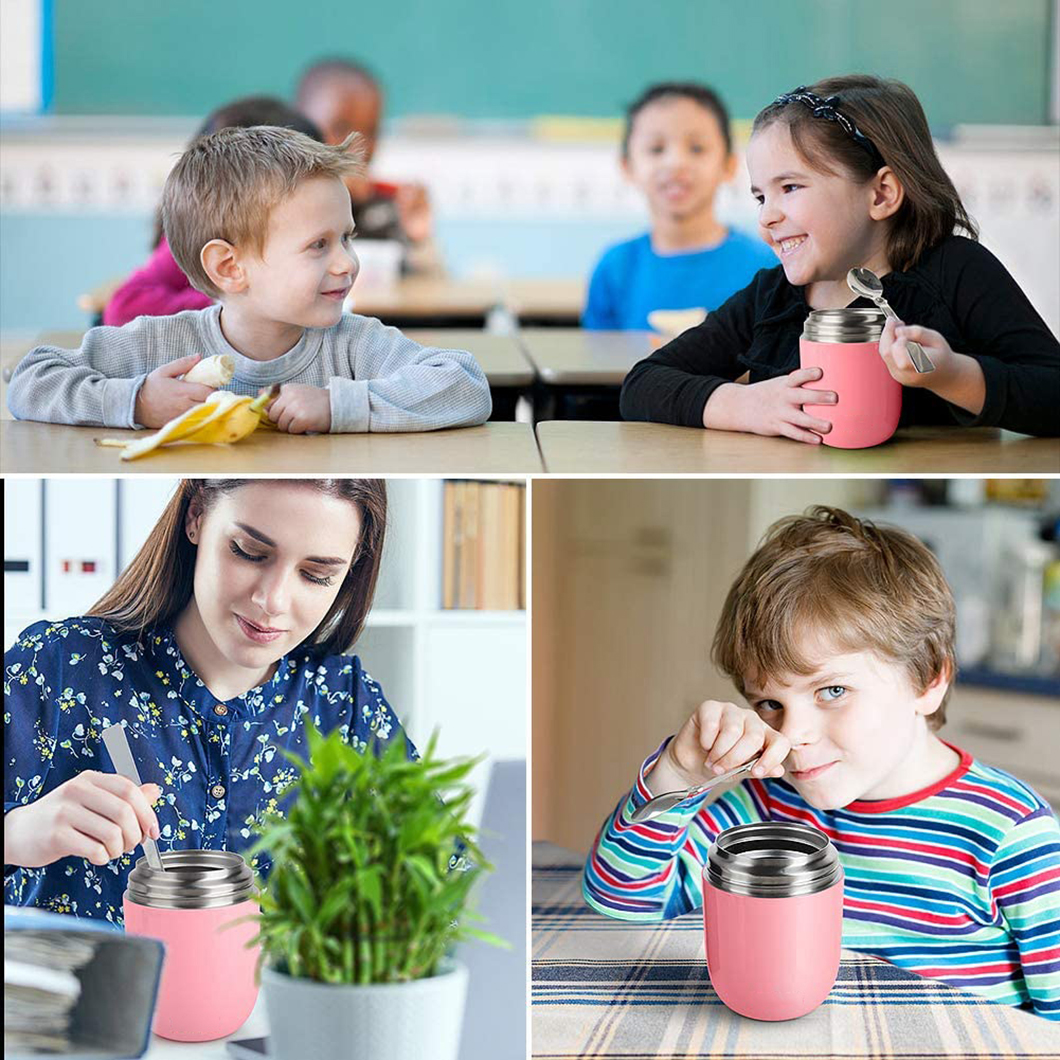 स्टेनलेस स्टील वैक्यूम इंसुलेटेड किड्स फूड जार निर्माता 