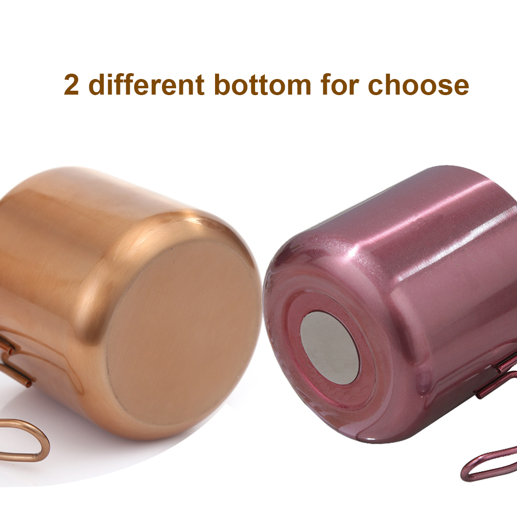 आसान कैरी स्ट्रॉन्ग मेटल आउटडोर हाइकिंग कैम्पिंग मग ऑफ हैंडल