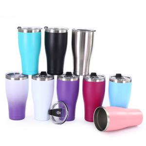 ढक्कन वाली कॉफी के लिए इंसुलेटेड स्टेनलेस स्टील के गिलास