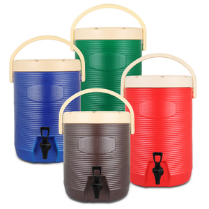 स्पिगोट के साथ कस्टम लोगो इंसुलेटेड आइस बकेट पार्टी कूलर 