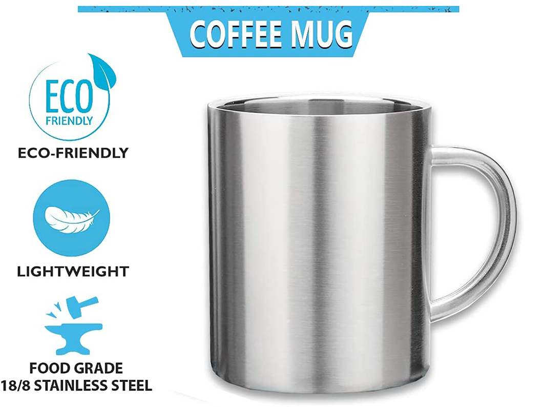 प्रमोशन के लिए थोक सस्ते स्टेनलेस स्टील कॉफी कप मग 