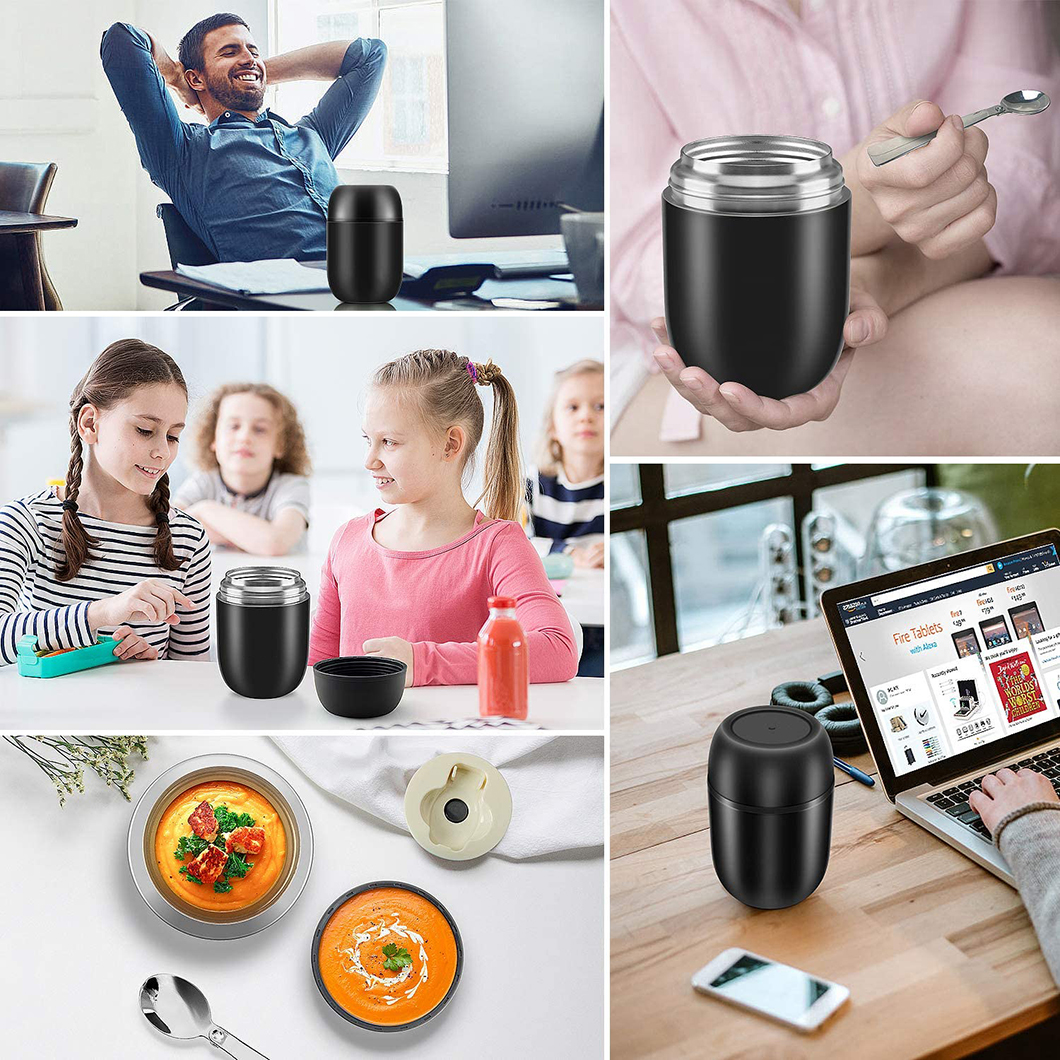 स्टेनलेस स्टील वैक्यूम इंसुलेटेड किड्स फूड जार निर्माता 