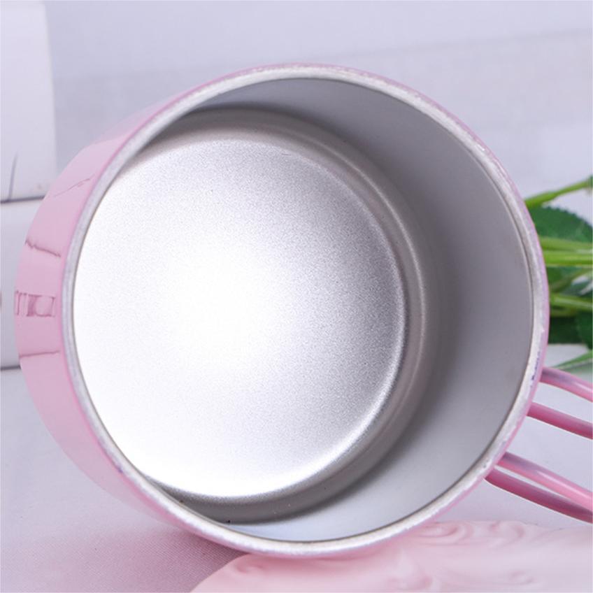 आसान कैरी स्ट्रॉन्ग मेटल आउटडोर हाइकिंग कैम्पिंग मग हैंडल के साथ